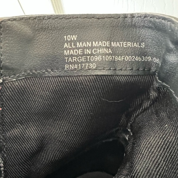 Target Black Moto Boots with Silver Buckles - Picture 5 of 5